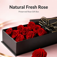 Yunnan bunga mawar putih segar romantis, dengan kotak hadiah untuk Hari Valentine