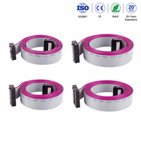 Adaptateur à pas de 2,54 mm, conducteur en cuivre plaqué étain à 14 broches, câble plat gris de 15 cm, isolation en PVC, câble ruban flexible