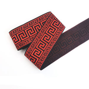 공장 핫 세일 빈티지 자카드 리본 다마스크 그리스 키 패턴 - Product Image 1