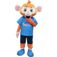 Costume de Mascotte Singe en Peluche Bleu Ciel, Prix Usine, Sur Mesure pour Adultes Unisexe, Idéal Noël, En Vente