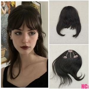 Frange a Clip 100% Capelli Umani Europei Remy, Estensioni di Frangia Dritta per Donne, Biondo - Product Image 3