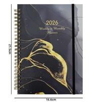 Planificateur hebdomadaire 2026, agenda à feuilles mobiles, mini papier cadeau, agenda A6, carnet de notes, personnalisation