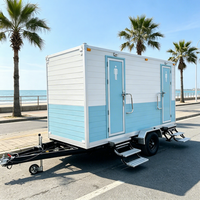 Cabine de toilettes industrielle conteneurisée à assemblage rapide, WC public mobile, unité d'assainissement extérieure écologique pour parc municipal