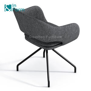 Reposabrazos de tela antidesgaste, patas de Metal fijas multiusos, diseñador de recepción, sala de espera, invitado, visitante, oficina, sillón de ocio - Product Image 6