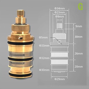 <span class=keywords><strong>Cartouche</strong></span> <span class=keywords><strong>thermostatique</strong></span> en laiton Weihao pour mélangeur d'eau chaude et froide, contrôle de la température, remplacement universel du noyau de valve - Product Image 5