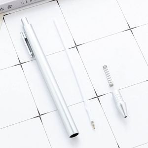 3-Color Plastic Ballpoint Pen <b>Set</b> in Silver, Rose Gold, Minimalist Design for Smooth <b>Writing</b> - Product Image 4