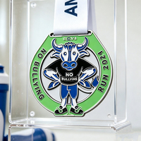 Médaille sportive en émail gravée sur mesure pour les défis de course 5K/10K - Récompense de finisseur de marathon