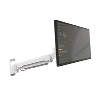 Bras de moniteur industriel robuste T9-GA01-W PLUS avec ressort à gaz puissant 360 °   Support mural rotatif pour écran industriel