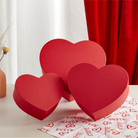 Vente en gros de produits chocolatés pour la Saint-Valentin, prêts à être expédiés, ensemble d'emballages en carton, boîte cadeau en forme de cœur