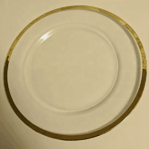 现代金圈玻璃充电板婚礼活动餐桌装饰/婚礼装饰餐具餐具玻璃充电板 - Product Image 6