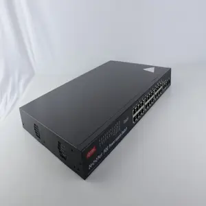 Fabriek Goedkope Prijs Commercieel Gebruik Hub Con Fibra Ottica Din Mount Ethernet Poe Switch 24 Poort