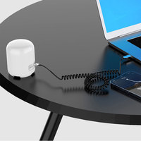 Para Bluetooth 5,0 Aux adaptador micrófono USB 3,5mm Jack inalámbrico coche receptor Kits resorte Audio Cable Altavoz manos libres para coche