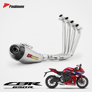 Sistema de Escape para Motocicleta Forsound, Precio de Fábrica al por Mayor, Acero Inoxidable con Acabado Flameado, Tubo Completo para HONDA CBR650R, Piezas de <span class=keywords><strong>Moto</strong></span> - Product Image 1