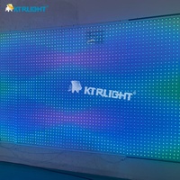 Écran LED flexible en maille P50 pour extérieur, IP68 étanche, transparent, façade média de bâtiment, affichage en grille de pixels