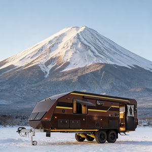 Caravane tout-terrain de qualité supérieure, caravane <span class=keywords><strong>remorque</strong></span> 4x4 à <span class=keywords><strong>double</strong></span> essieu pour le camping et les voyages tout-terrain - Product Image 4