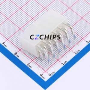 HC-5557-4.2-2x6AW Wire-to-Board Pin Header Bent Lead Through Hole,P=4.2mm 2x6P 4.2mm Right Angle Insert Mini-Fit (MX 4.2) - Product Image 2