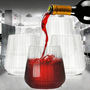 Verres à vin sans pied en plastique transparent incassable de 12 oz, design moderne, résistants aux chocs, pour les fêtes, fabriqués au Vietnam - Product Image 4