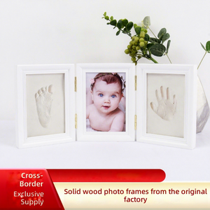 Cadre photo souvenir pour empreintes de mains <span class=keywords><strong>et</strong></span> de pieds de nouveau-né, pour célébration du premier mois de bébé - Product Image 1