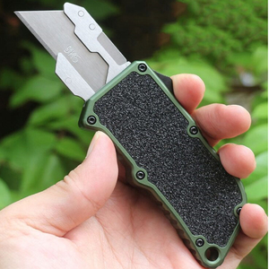 <span class=keywords><strong>Couteau</strong></span> utilitaire automatique OTF Cali Legal Length Heavy Duty à double action, lame de rasoir SK5 tranchante et remplaçable - Product Image 1