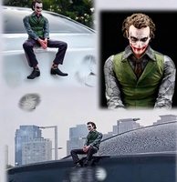 Figurine Joker assise, ornement de tableau de bord de voiture, modèle de collection pour bureau, figurine décorative pour intérieur de véhicule et maison, cadeau