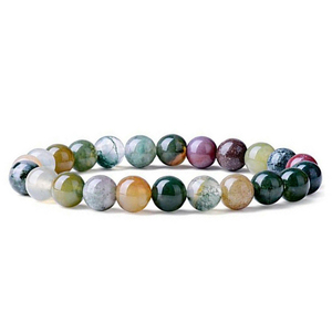 Bracciali all'Ingrosso con Charm in Agata Naturale da 8mm, Bracciale Elastico con <span class=keywords><strong>Pietre</strong></span> <span class=keywords><strong>Portafortuna</strong></span> per Uomo e Donna - Product Image 5