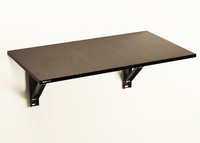 Table d'étude moderne en bois marron convertible Bureau à ourlet pour la maison ou le bureau Meubles modulaires