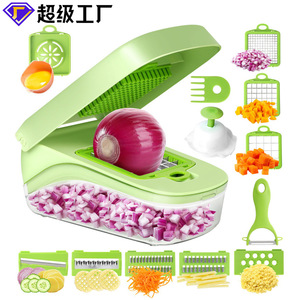 Multi-Functional Stainless Steel Plastic Vegetable Cutter Exclusive <strong>Onion</strong> Dicer Potato <strong>Slicer</strong> Shredder Grater for Kitchen Use - Product Image 5