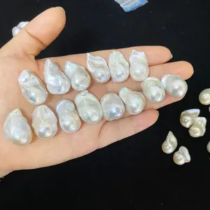 Perles baroques d'eau douce naturelles en gros AA, haute qualité, 18 mm, fil, ferme <span class=keywords><strong>de</strong></span> perles <span class=keywords><strong>de</strong></span> Zhuji, fabrication <span class=keywords><strong>de</strong></span> bijoux, particulièrement pour les boucles d'oreilles - Product Image 1