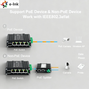Commutateur PoE+ Gigabit industriel 4 ports avec emplacement SFP, amplificateur de tension large plage 12-48 VDC, réseau Ethernet pour environnements difficiles, capacité 20 Gbit/s - Product Image 2