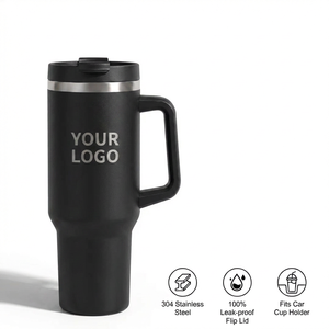 Vaso Térmico Personalizado al por Mayor con Logotipo, 40oz, con Asa - Taza de Viaje de Acero Inoxidable 304 con Aislamiento al Vacío - 100% Hermético, para Auto - Product Image 1