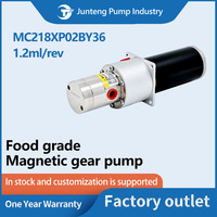 Pompe à engrenages à entraînement magnétique en acier inoxydable 316L avec moteur brossé pour les fabricants d'équipements de stations de recharge de véhicules électriques