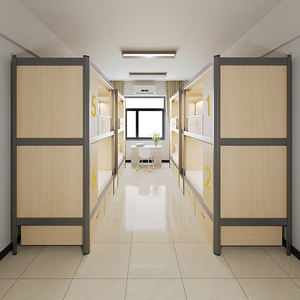 Literas duraderas y elegantes con marco de madera y metal, cápsulas para dormir con escaleras y camas de <span class=keywords><strong>hostal</strong></span> de almacenamiento - Product Image 5