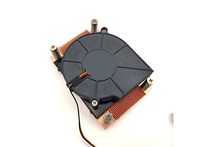 Refroidisseur CPU en cuivre 1U à profil bas avec dissipateur à ailettes échiquetées et ventilateur PWM 4 broches pour AMD AM4 Ryzen 5 5600X 3600, refroidissement par air pour serveur