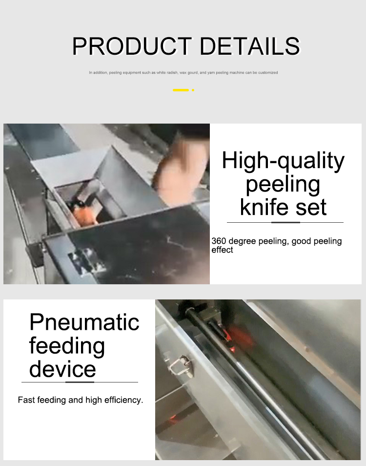 New Technology Carrot Peeler Blade Peeling Type Automatic Carrot Peeling Machine manufacture