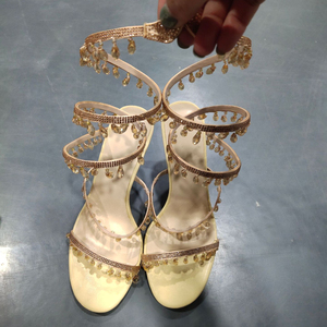 Chaussure Femme New Designer Rhinestone Ankle Strap <b>Wrap</b> Sandals Ladies Sexy Designer Heels for Night Club - Product Image 3