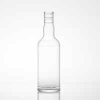 Botol Kaca Minuman Keras 375ml Berkualitas Tinggi dengan Cetak Logo Kustom dan Tutup Sekrup untuk Brandy, Whisky, Rum, Gin