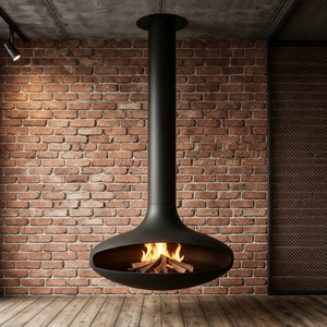 Cheminée suspendue au plafond à éthanol personnalisée, haut de gamme, économique, luxueuse, avec chauffage réel - Product Image 3