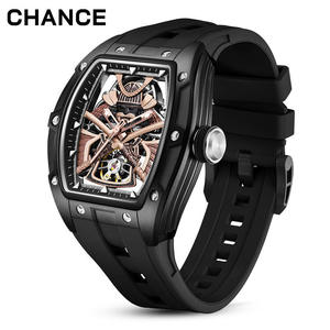 CHANCE JC-9-198G-5 Reloj Mecánico Luminoso Impermeable con Logotipo Personalizado, Fondo Explosivo, Transparente, en Forma de Barril de Vino 2026 - Product Image 3