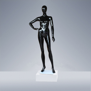 공장 직판 전신 신형 디자인 밝은 검정색 플라스틱 마네킹 여성용 - Product Image 6