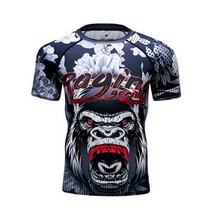 OEM tasarım sıkıştırma mma kıyafetleri bjj, özel süblimasyon baskılı erkek rashguard mayo rashswimwear - Product Image 2