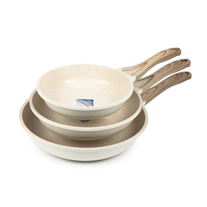 Tùy chỉnh đúc nhôm 13 cái Nhà Bếp thiết lập không dính Cookware sets với Silicone nắp & tay cầm bằng gỗ pfluon 2 lớp - Product Image 6