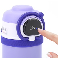 Offre Spéciale 550ml Bouteille d'eau en acier inoxydable Bouteille d'isolation Flacon à vide intelligent pour enfants avec paille