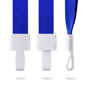 NOVISON PS <b>Lanyard</b> with Logo Customized Plastic Hook Eco-Friend Woven ID Badge Holder - Product Image 2