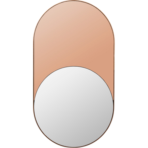 <span class=keywords><strong>Miroir</strong></span> mural ovale à cadre métallique moderne, avec <span class=keywords><strong>miroir</strong></span> <span class=keywords><strong>noir</strong></span>, pour l'entrée, salle de bains, salon - Product Image 2