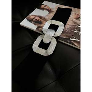 Ceinture élastique tendance avec boucle en alliage, ceinture en métal décontractée pour femmes, taille standard - Product Image 3