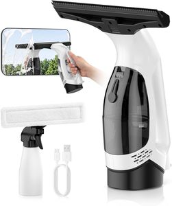 Nettoyeur de vitres électrique portatif avec aspiration puissante et perche télescopique - Product Image 1