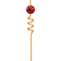 Paille spirale en forme de ballon de sport la plus vendue ; Accessoire en PVC souple à motif de dessin animé ; Modèle artistique Design Douze Fabriqué en Chine
