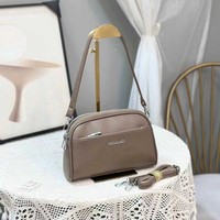 Sac à bandoulière en cuir PU grande capacité pour femme, avec fermeture éclair et doublure en polyester, nouvelle collection printemps-été