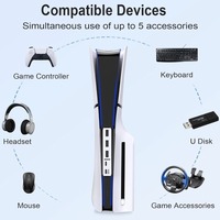 Accessoires de jeu professionnels d'usine, concentrateur USB pour console de jeu PS5 Pro / SLIM