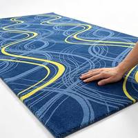 Tapis abstrait à lignes courbes, multicolore, motif nuage doré, en nylon et latex, antidérapant, pour couloir d'hôtel, hall, lieu de divertissement